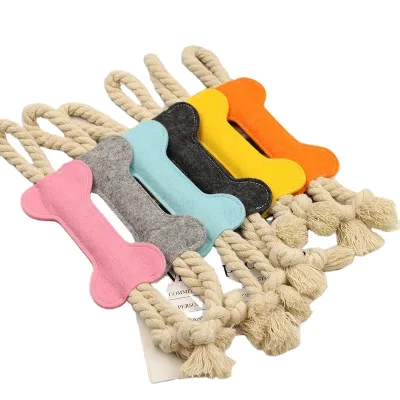 Plush Bone-shaped Chewing Teething Stick Toy with PP Cotton Filling Birthday Stress Relief Dental Cleaning Product