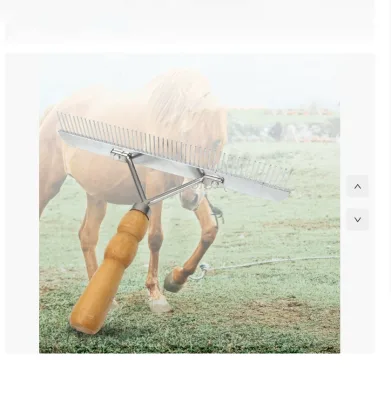 Round Metal Comb, Horse Gear Supplies Large Rake Comb Horse Use for Bathing Cleaning Mud Blocks, Grooming Hair, Rubber Rake Comb