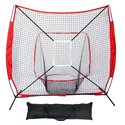 Factory High Quality 7' X 7'  Baseball Pitching and Batting Net Baseball Practice Net  for    Indoor Outdoor Rebound
