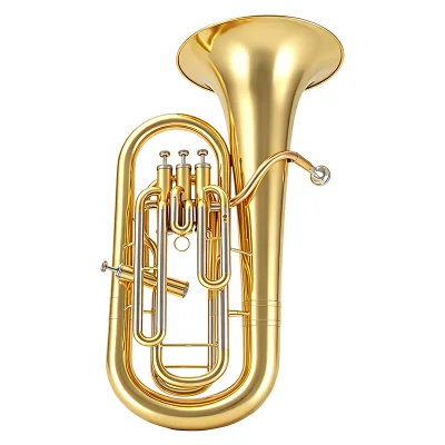 Hot Selling Bb Flat Tuba Brass Instrument Three-Key Upper Bass Professional Band Quality for Students Beginners