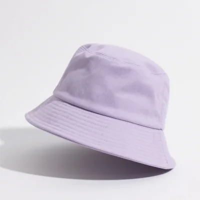 Custom Purple Velour Bucket Hat for Women and Men Solid Color Outdoor Sun Hat for Casual Cycling Daily Use