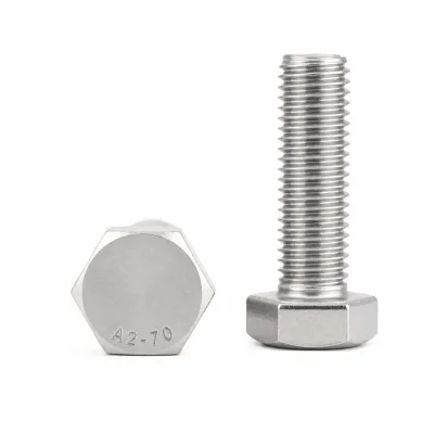 Machinery Equipment Stainless Steel Hex Head Bolt DIN933 DIN931 M3-M30 A2-70 High Torque Fastener OEM Supply