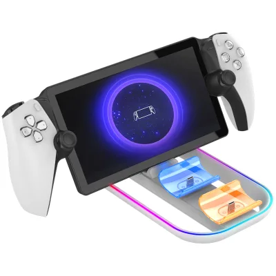 PG-P5P03 for PS5 Portal Streaming Handheld Stand Charging Station Dock Controller Charging Base with Colorful RGB Light