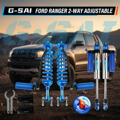 Heavy Duty Remote Reservoir 2 Way Manual Adjustable Gas Shock Absorber Compatible with Ford Ranger 4x4 Offroad Lift Kits