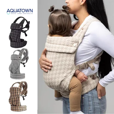 CPC Certified Ergonomic Baby Carrier Houndstooth Breathable Lightweight All-Season Infant Carrier for Newborn to Toddler