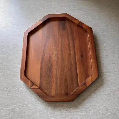 Hot Selling Clip-on Tray Flexible and Stylish Sofa Tray Couch Armrest Table Drink Caddy Stand Wooden Arm Tray Table