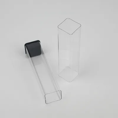 Square Plastic Game Mat Packaging Tube, Transparent Packaging Tube