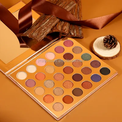 2019 Hot Sell Cruelty Free Beautiful Colors Custom pink Blue Rose Gold Luxury Private Label Eyeshadow Palette 30 Color Gold