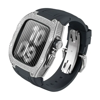 Stainless Steel Watch Case Watch Modification Case Watch Diamond-inlaid Metal Protective Smart Watch Case