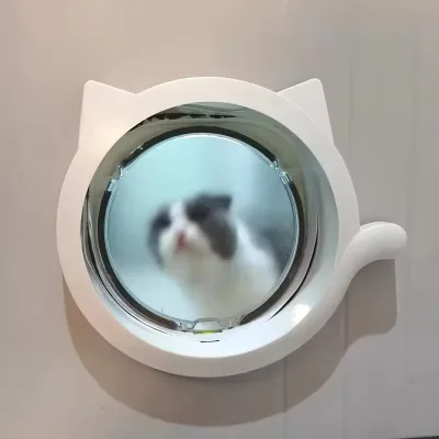 Large Cat Door 4 Way Locking Cat Flap Door for Interior Exterior Doors
