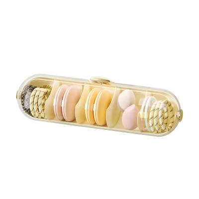 GREENSIDE Luxury Cosmetic Storage Box Transparent Lid Bathroom Jewelry Organization Makeup Sponge Storage Wall-hanging Plastic
