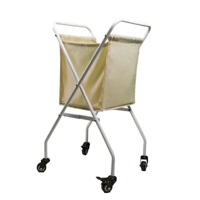 Cleaning Supplies Laundry Basket Cart Iron Laundry Cart Service Wheeled Commercial Laundry Cart for Hotel