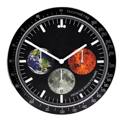Luxury Quartz Metal Wall Clock Art Deco Abstract Geometric Pattern Single Face Needle Display Living Room Kitchen Office ROLAXX
