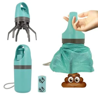 New Style Lightweight Reusable Plastic Eco-Friendly Pet Poop Bag Dispenser with Six-Claw Design Zero Contact Washable