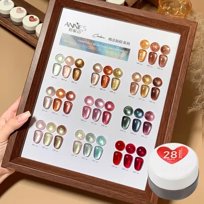 Wholesale 30 Colors Set Green Light Cat Eye Gel Polish 5 ml Super Shine Cat Eye Gel
