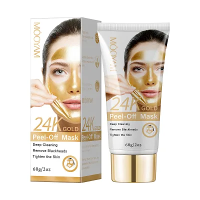 Customized Superior Quality Beauty Skin Care Facial Mask Face Mask Maker Deep Cleansing 24k Gold Facial Peel off Mask
