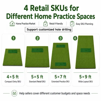 Wholesale Artificial Turf Golf Mat with Replaceable Insert PP Surface EVA Foam Base for Backyard Indoor Outdoor Training