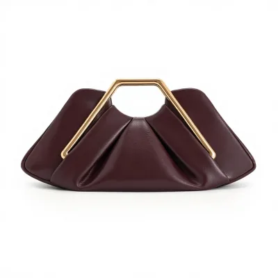 New Stylish Personalized Pleated Polyester Lining Retro Ring Handle Handbag Niche Cloud Shoulder Crossbody Bag