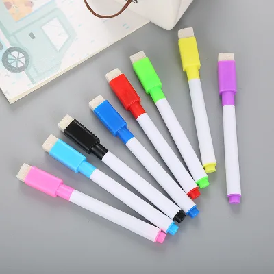Dry Erase Markers Eraser Cap Fine Point Tip 12 Standard Colors Student White Board Markers for Teachers Office School Supplies
