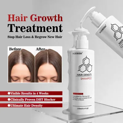 Hot Sale Clinical Strength DHT Blocker Hair Density Shampoo Scalp Revitalizing Formula for Thinning Hair