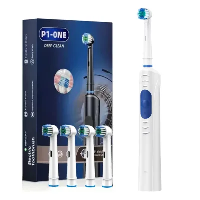 USB Rechargeable Electric Sonic Toothbrush for Adults Rotating Teeth Cleaner Rotary Teeth Cleaner