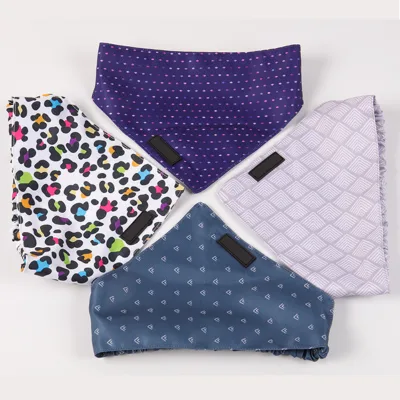 Pet Bandana Scarf Packaging Custom Pattern Polyester Birthday Soft Elastic Dog Bandana