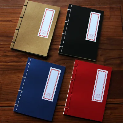 Spot wholesale Chinese-style book retro handmade thread-mounted notepad custom student creative Guofeng hand account notebook