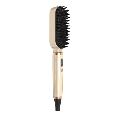 Hair Straightener Comb With PTC Ceramic Heating Elements and 4 Levels of Temperature Easy Use Volumizer for Salon at Home