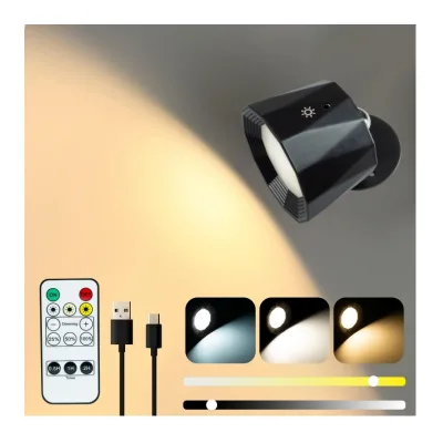 Nordic Wall Simple Modern Night Light Remote Control USB Magnetic Rechargeable Wall Lamp for Bedroom Living Room Home