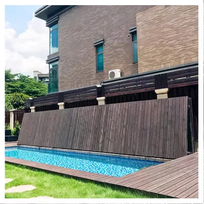 Motorized Transparent Inflatable Water Pool Cover Tent Remote Control Slatted Pool Cover & Reel for Pool Protection