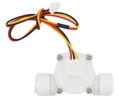 Food Grade POM Water Flow Sensor 3/8" Liquid Flowmeter Hall Effect Turbine Flow Sensor for Water Purifier