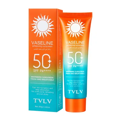 Private Label Women's SPF 50+ Anti-AUV Organic Mineral Sun Cream Moisturizing Gel for Face Tanning Skin Care