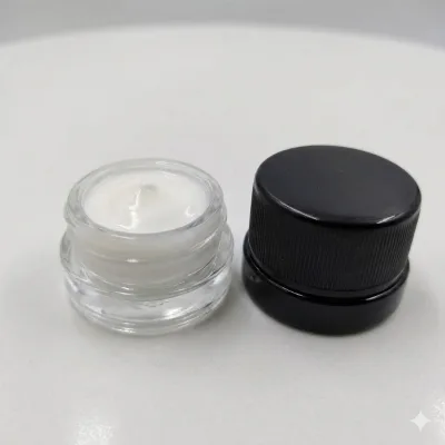 Portable Small Round Glass Concentrate Oil Jar Airtight Odor Proof Custom Printing Glass Storage Vial for Daily Use