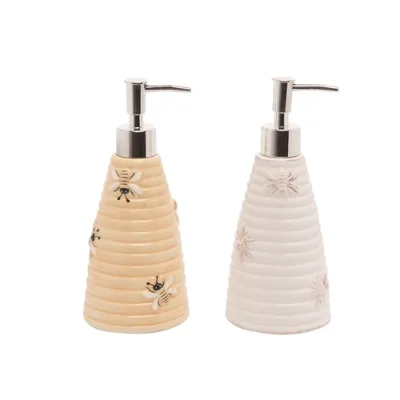 Ceramic Soap Dispenser Unique Honey Bee Soap Dispenser Ceramic Yellow and White