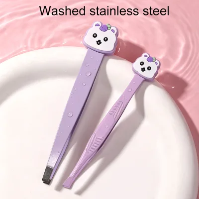 LMLTOP Factory Direct Bulk Supply Private Label Brow Tweezers Anti Slip Stainless Steel Eyebrow Plucker Makeup Tool