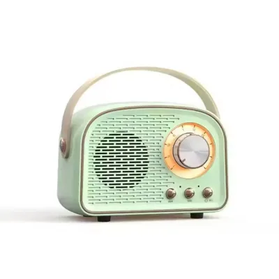 DW21 Mini Portable Wireless Speaker Rechargeable Battery with Retro Classical Bass Office Compatible