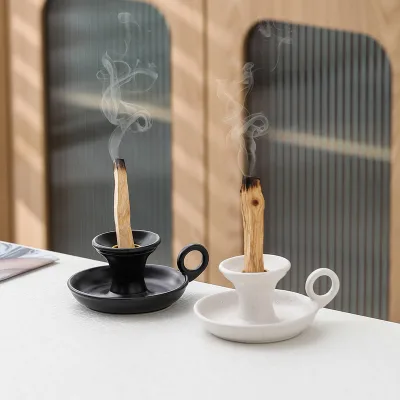 Ceramic Incense Burner Stick Sage Incense Burner Ash Capture Tray Meditation Yoga Studio Coffee Room Home Decoration