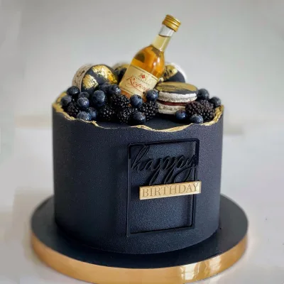 Ins Style Double Layer Acrylic Cake Side Decoration Happy Birthday and New Year Party Supplies Decorations