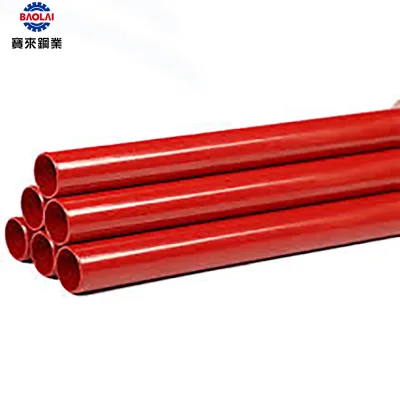 BAOLAI 6 Inch DN150mm Red Painted ERW Galvanized Steel API Certified Firefighting Pipe with Grooved End Welded ASTM Standard