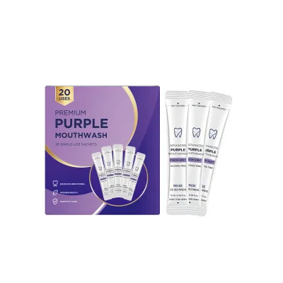 Factory OEM Purple Mouthwash Portable Strips Fresh Mint Breath Refresh Teeth Whitening Supports Gum Health Oral Care Mouthwash