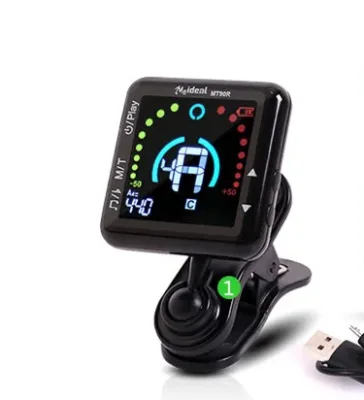 Electronic Guitar Tuner with Metronome Feature Western Instrument Charging Calibrator Accessory for Consumers