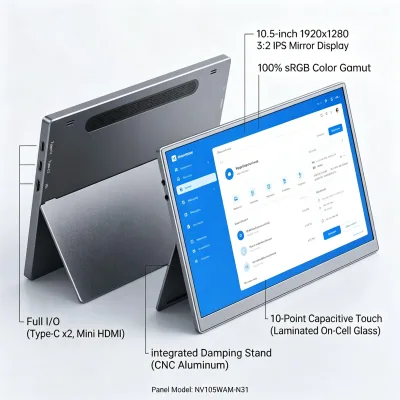 KIVZHI Commercial Touch Display 10.5-16 Inch Indoor Use External Screen 450cd/m Brightness LED Backlit for Retail Shop Kiosk