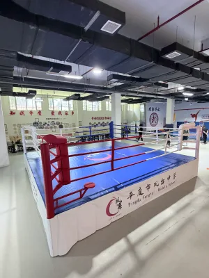 Custom Size High Quality Training MMA Raised Boxing Ring Professional Heavy Duty Muay Thai Competition Floor Boxing Ring