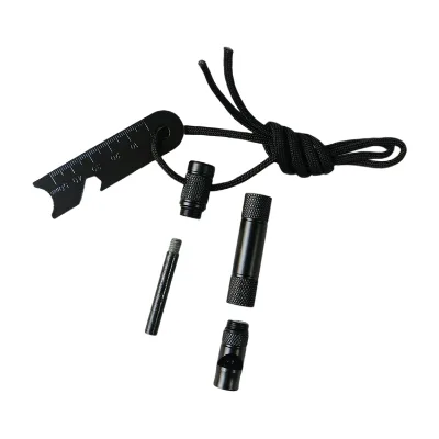 Camping Tarpaulin Waterproof Flint Fire Starter With Customized Logo Compass Scraper Bottle Opener Whistle