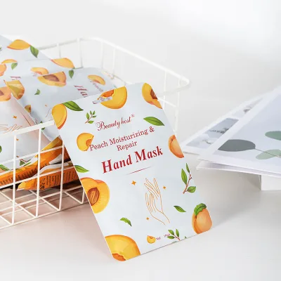 Salon Hand Care Peach Moisturizing Repairing Hand Mask Natural Exfoliating Deeply Nourishing Dead Skin Removal Hands Treatment