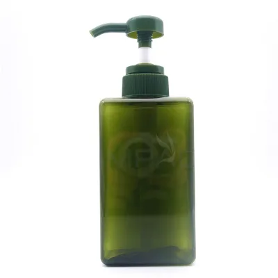 square Plastic Spray Shower Gel Bottle Body Wash Bottle Custom logo 450ml