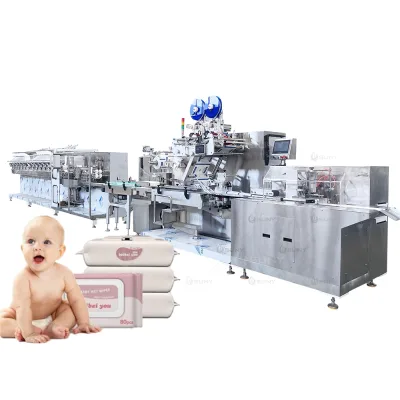 2025 New Design Hygiene Toliet Cleaning Flushable Wet Wipes Machinery Production Line 100% Biodegradable