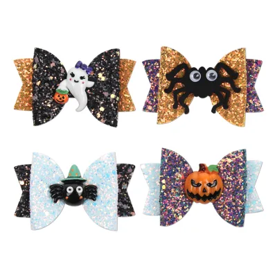 Halloween Hair Clips Cute Spider Pumpkin and Ghost Hair Clip Halloween Decoration Girls' Halloween Hair Accessories