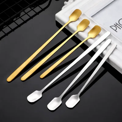Wholesale Gold and Silver Candle Wax Stirring Spoon Long Handle Flat Head Paddle for DIY Soy Wax Candle Making Supplies