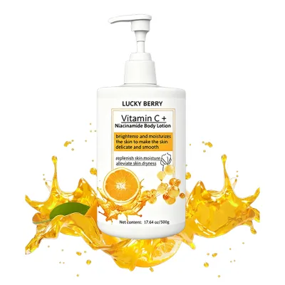 Organic Nourishing Brightening Lightening Whitening Vitamin C Niacinamide Body Lotion for Women